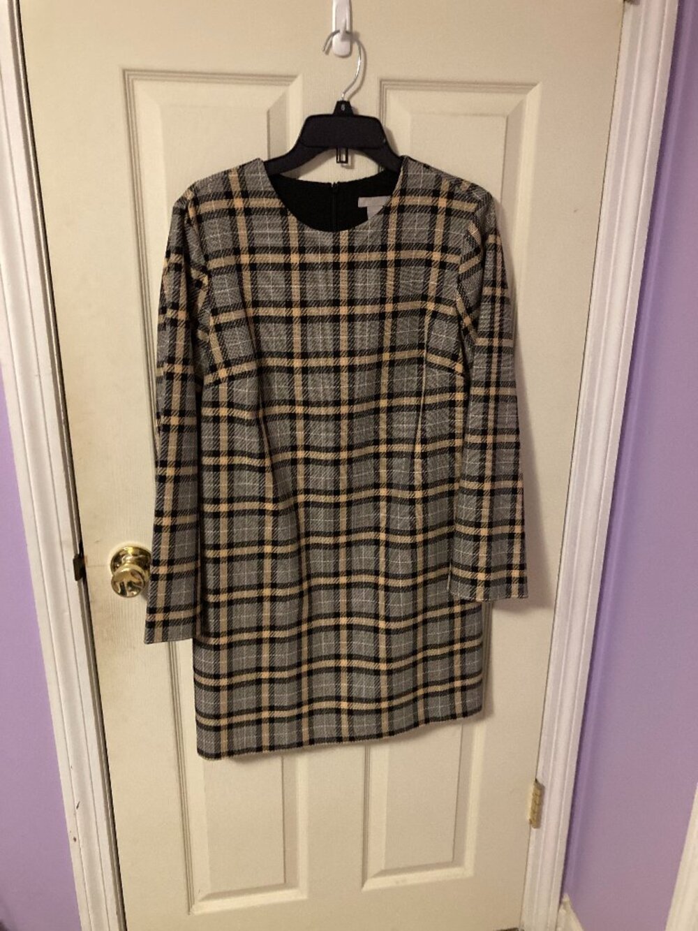 Women H&M Plaid Dress Size Medium Long Sleeve